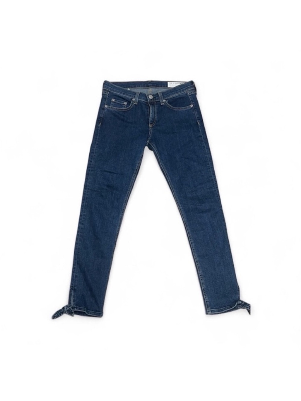 Rag & Bone Stevie Capri Paz Blue Tie Hem Skinny Jeans
Size 27 LIKE NEW